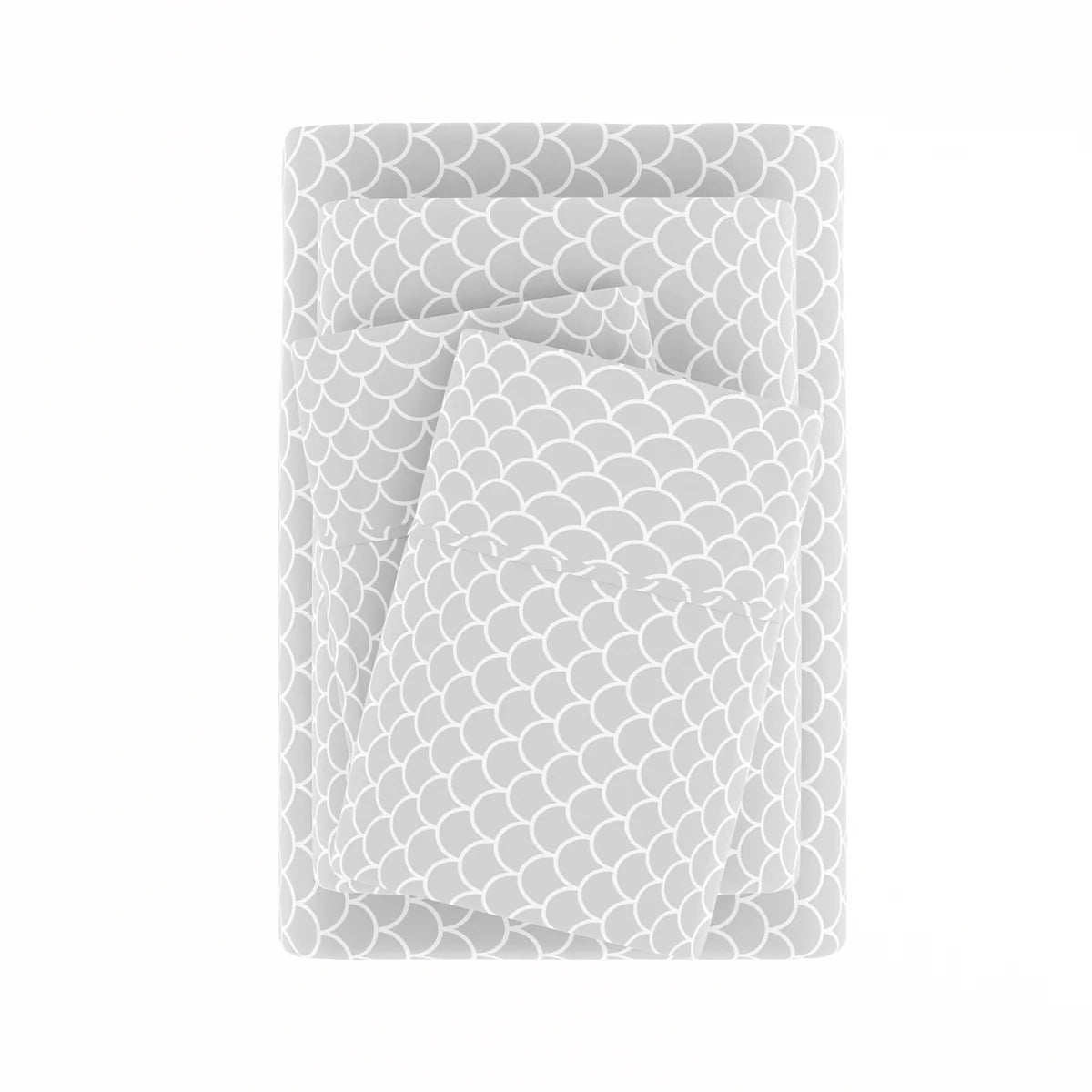 Scallops 4-Piece Patterned Sheet Set