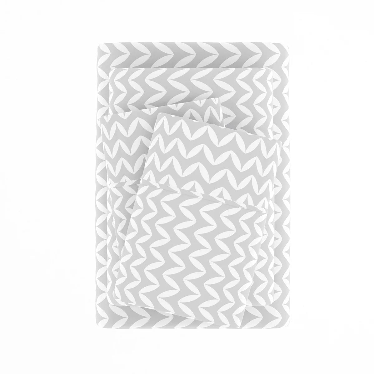 Puffed Chevron 4-Piece Patterned Sheet Set