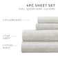 Dashed Lines 4-Piece Patterned Sheet Set