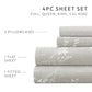 Distressed Willow 4-Piece Patterned Sheet Set