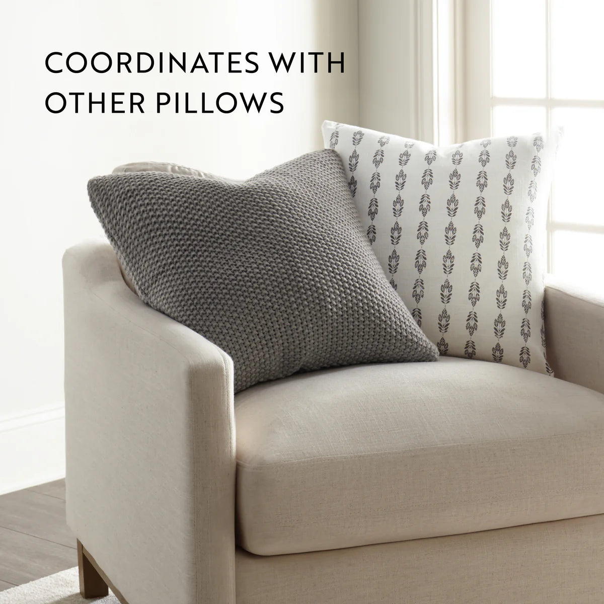 Seed Stitch Knit Acrylic Decor Throw Pillow Cover