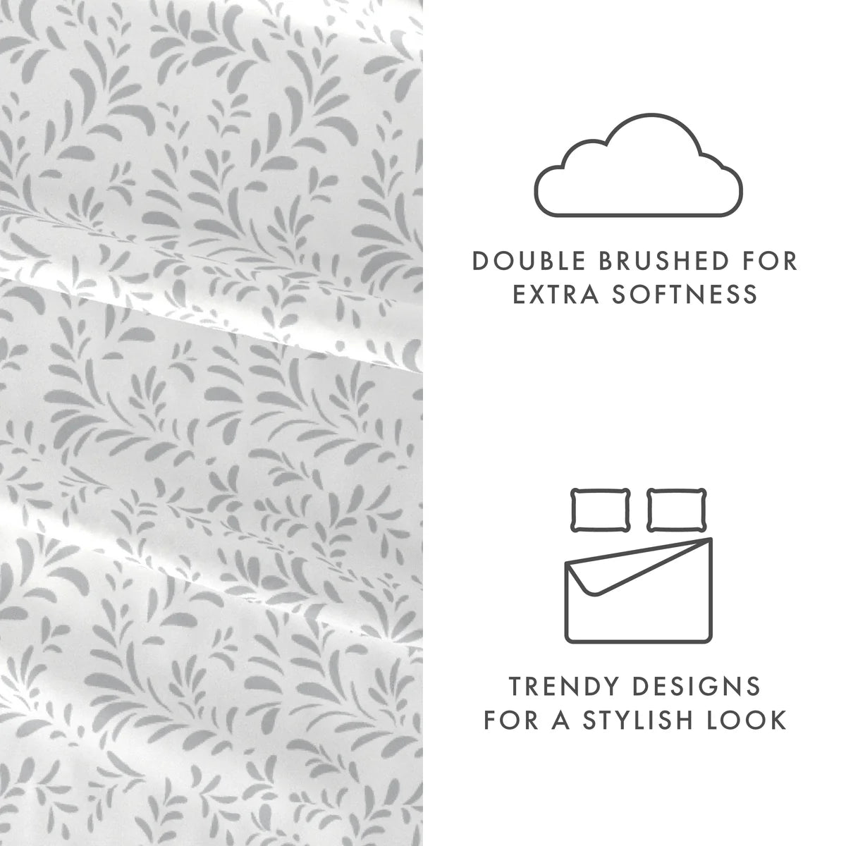 Burst of Vines 4-Piece Patterned Sheet Set