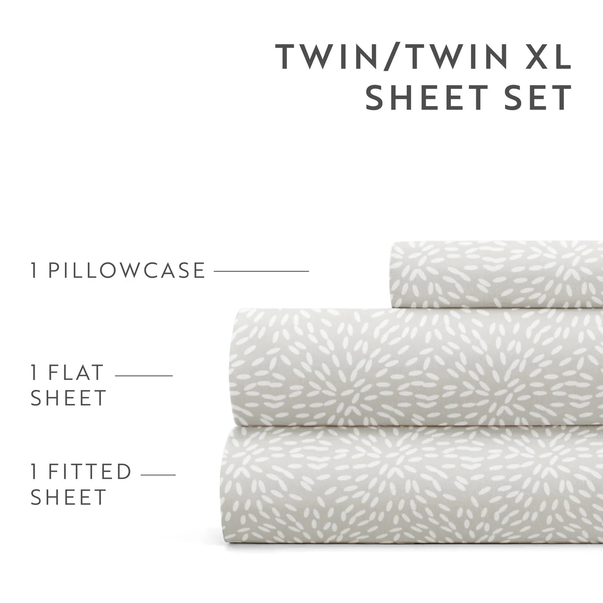 Modern Circles 4-Piece Patterned Sheet Set