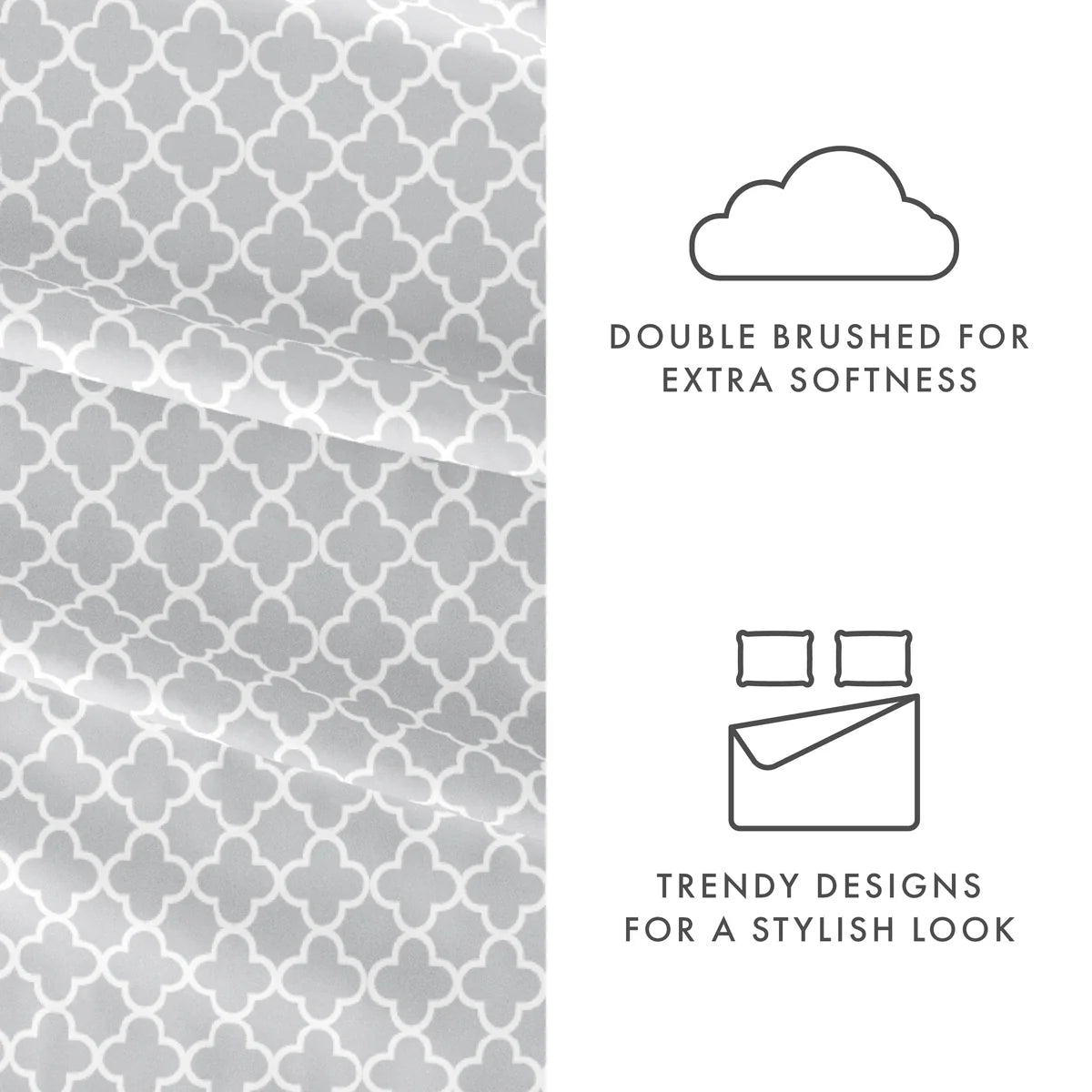 Quatrefoil 4-Piece Patterned Sheet Set