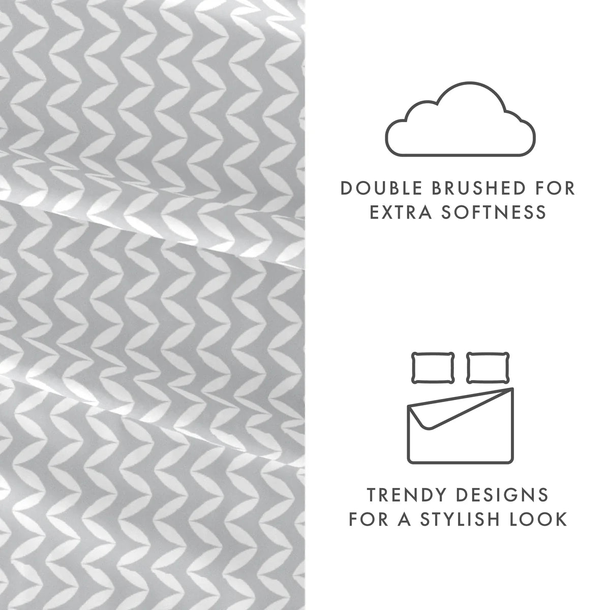 Puffed Chevron 4-Piece Patterned Sheet Set