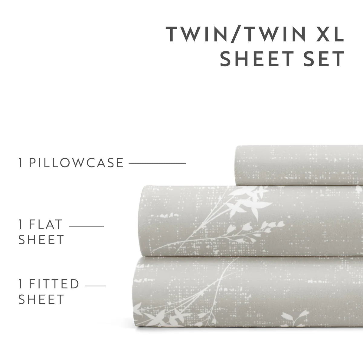 Distressed Willow 4-Piece Patterned Sheet Set