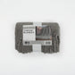 Slub-Yarn Basketweave Throw Blanket with Fringed Edges