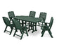 Polywood - Nautical Folding Highback Chair 7-Piece Dining Set - FREE SHIPPING