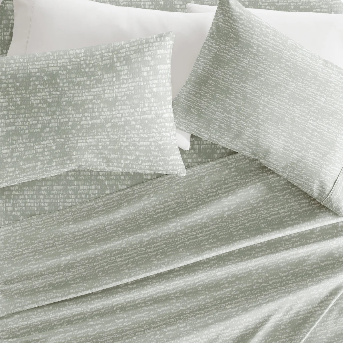 Dashed Lines 4-Piece Patterned Sheet Set