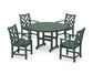 Polywood - Chippendale 5-Piece Round Farmhouse Dining Set - FREE SHIPPING