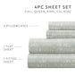 Dashed Lines 4-Piece Patterned Sheet Set