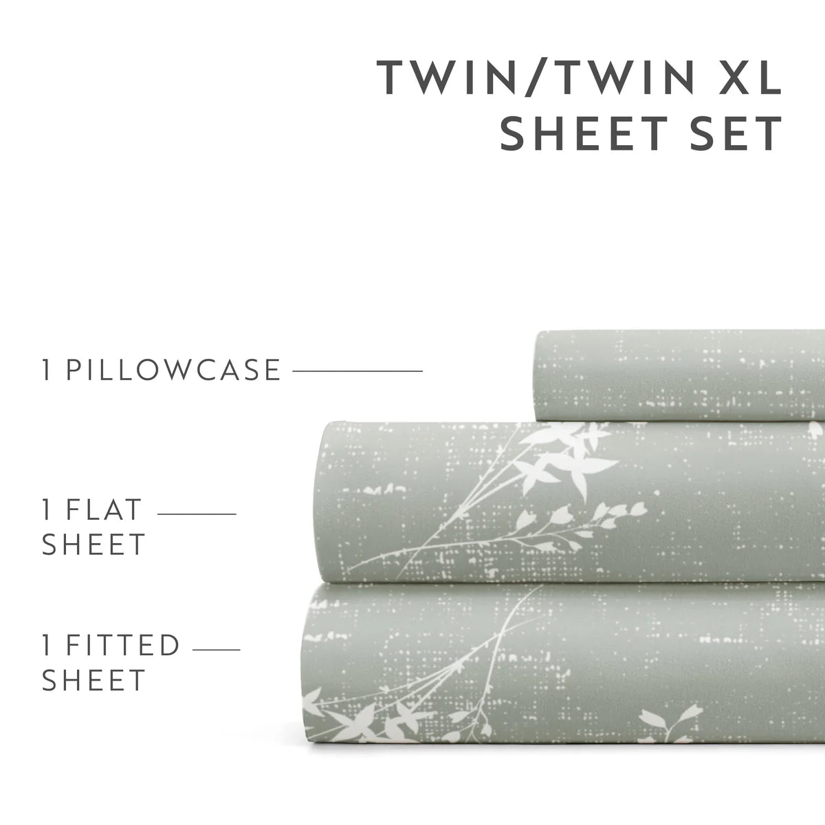 Distressed Willow 4-Piece Patterned Sheet Set