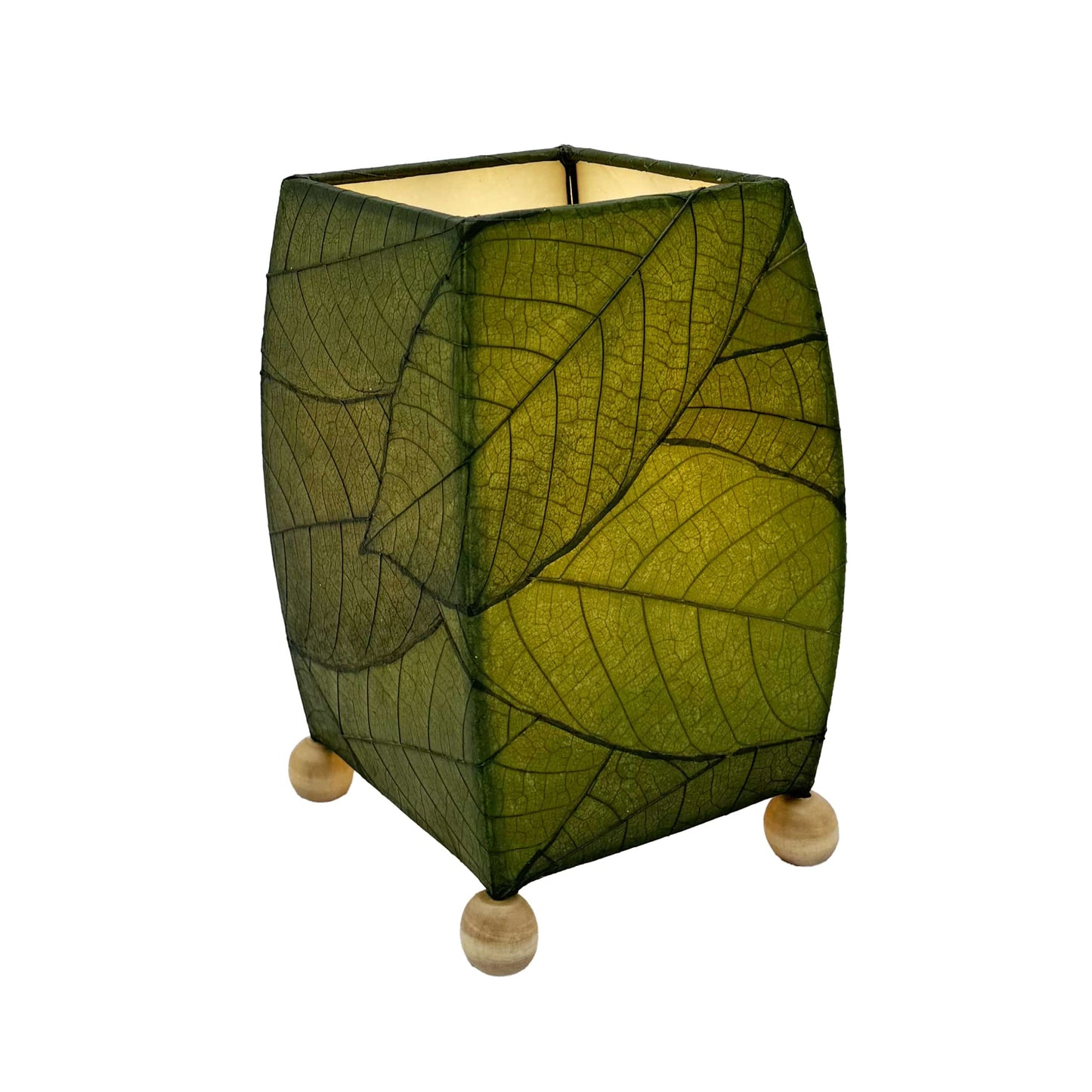 Mini Square Cocoa Leaf Table Lamp
