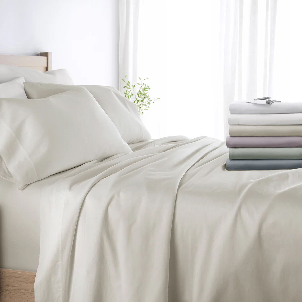 4-Piece 100% Cotton Long Staple Sheet Set