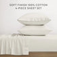 4-Piece 100% Cotton Percale Sheet Set