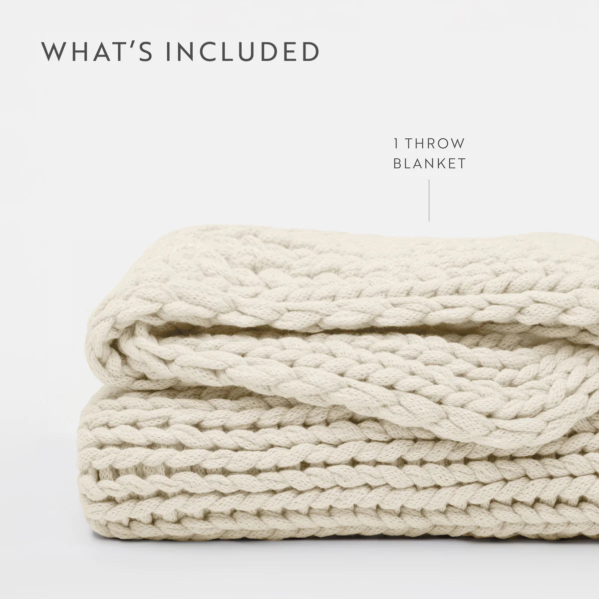 Chunky Hand-Knit Oversized Throw Blanket