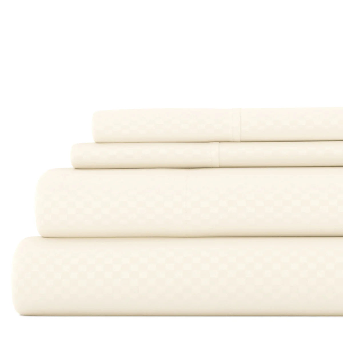 Checkered Embossed 4-Piece Sheet Set