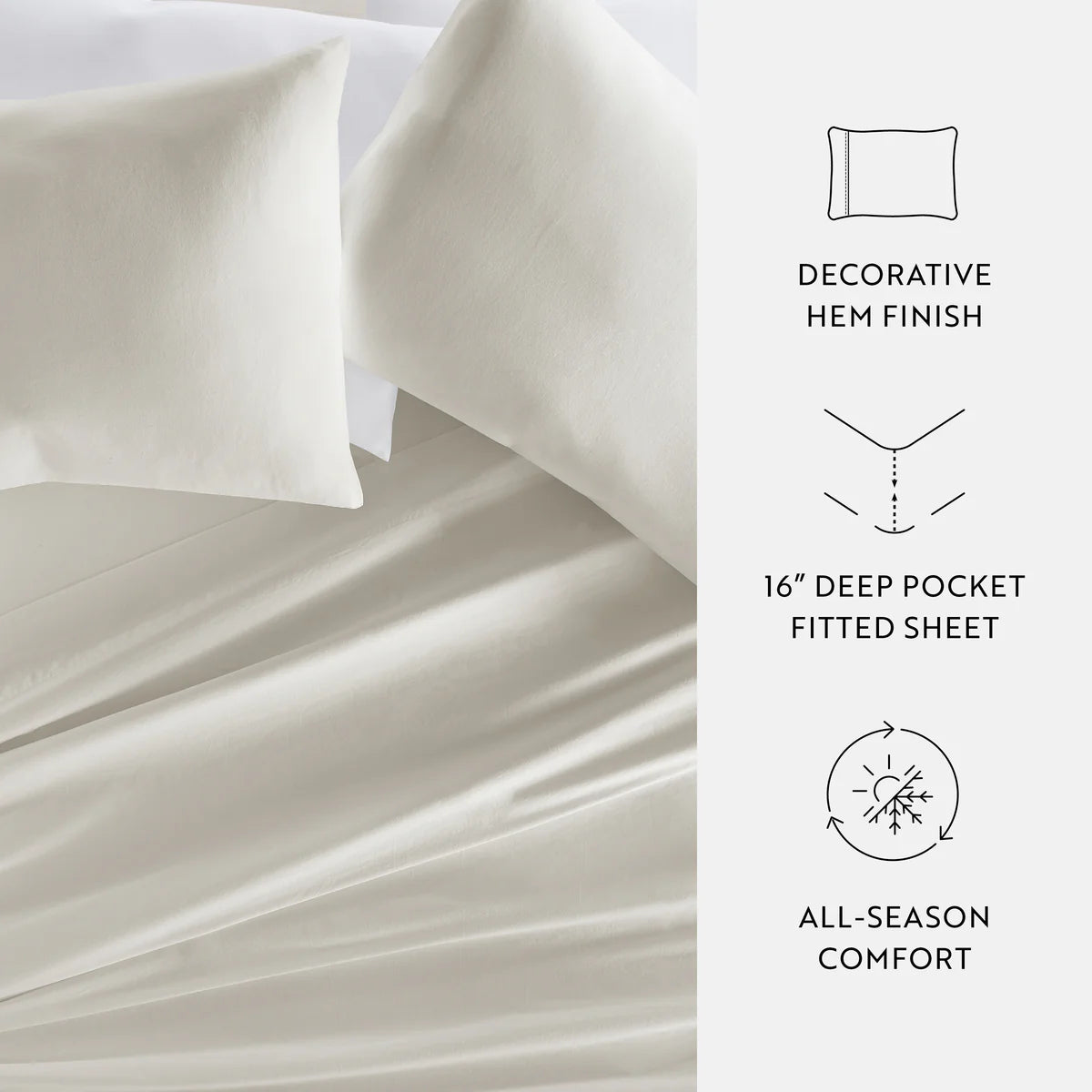 4-Piece 100% Cotton Long Staple Sheet Set