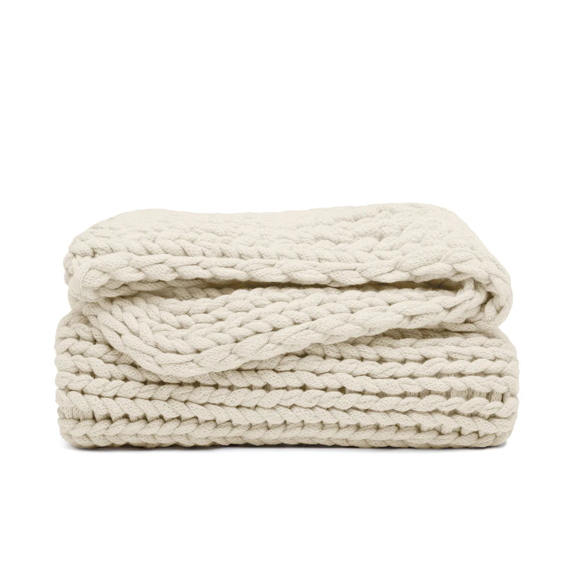Chunky Hand-Knit Oversized Throw Blanket