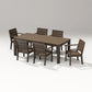 Polywood - Latitude 7-Piece Arm Chair Dining Set - Parsons 84" - FREE SHIPPING