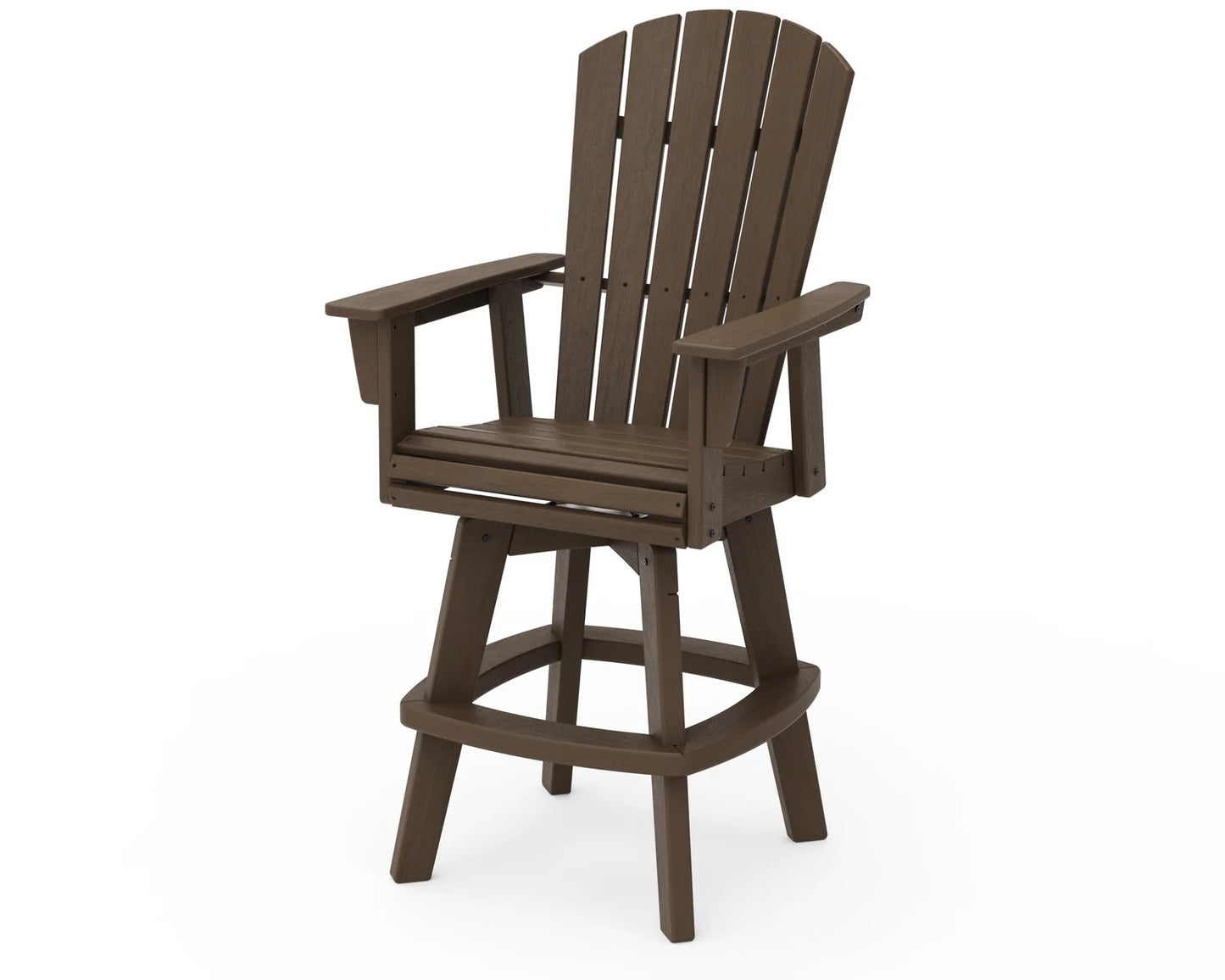 Polywood - Nautical Curveback Adirondack Swivel Bar Chair - FREE SHIPPING