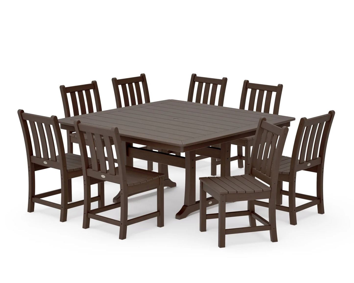 Polywood - Traditional Garden 9-Piece Nautical Trestle Dining Set - FREE SHIPPING