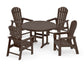 Polywood - South Beach 5-Piece Round Farmhouse Dining Set - FREE SHIPPING