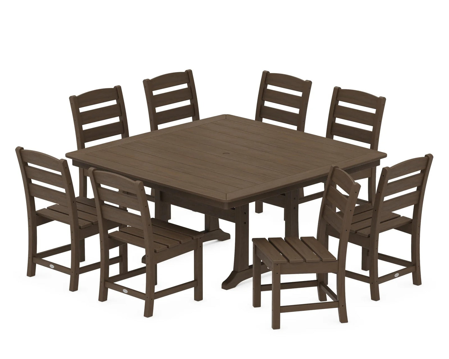 Polywood - Lakeside 9-Piece Nautical Trestle Dining Set - FREE SHIPPING