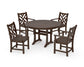 Polywood - Chippendale 5-Piece Nautical Trestle Dining Arm Chair Set - FREE SHIPPING