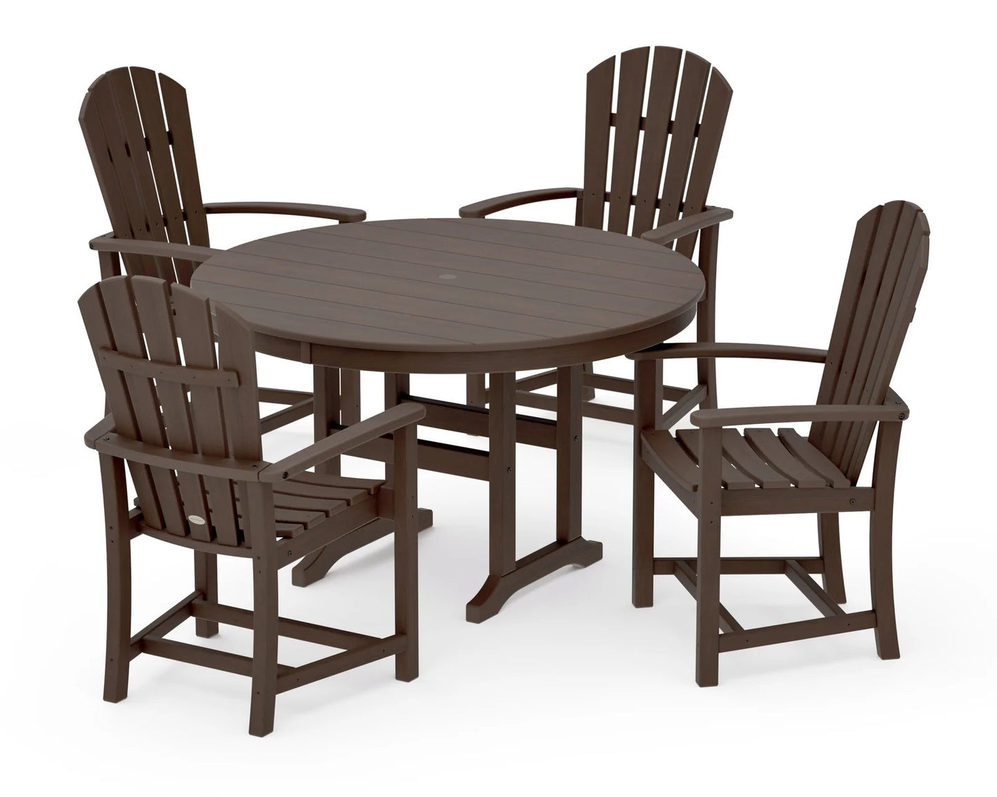 Polywood - Palm Coast 5-Piece Round Farmhouse Dining Set - FREE SHIPPING