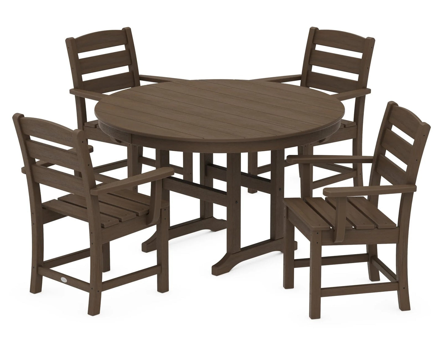Polywood - Lakeside 5-Piece Round Farmhouse Dining Set - FREE SHIPPING