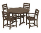 Polywood - La Casa Café 5-Piece Round Farmhouse Dining Set - FREE SHIPPING