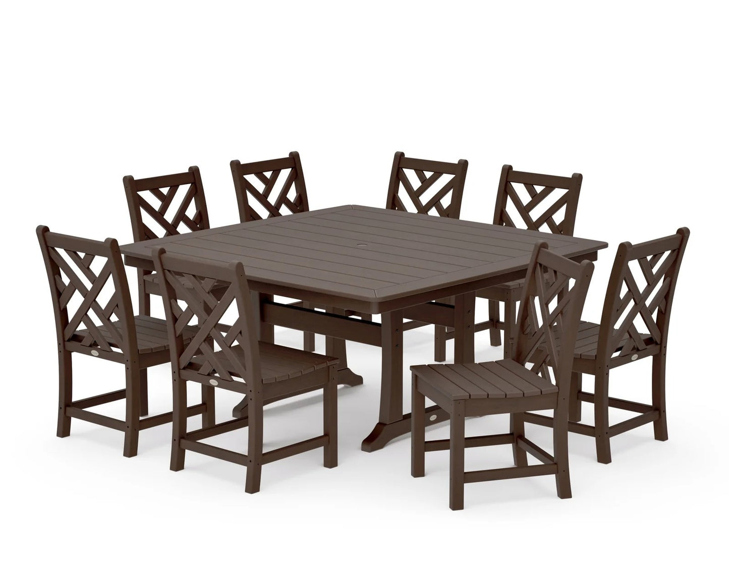 Polywood - Chippendale 9-Piece Nautical Trestle Dining Set - FREE SHIPPING