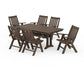 Polywood - Vineyard Folding Chair 7-Piece Farmhouse Dining Set with Trestle Legs - FREE SHIPPING