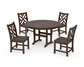 Polywood - Chippendale 5-Piece Round Farmhouse Side Chair Dining Set - FREE SHIPPING