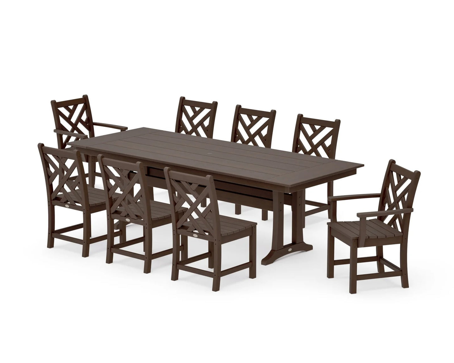 Polywood - Chippendale 9-Piece Farmhouse Dining Set with Trestle Legs - FREE SHIPPING