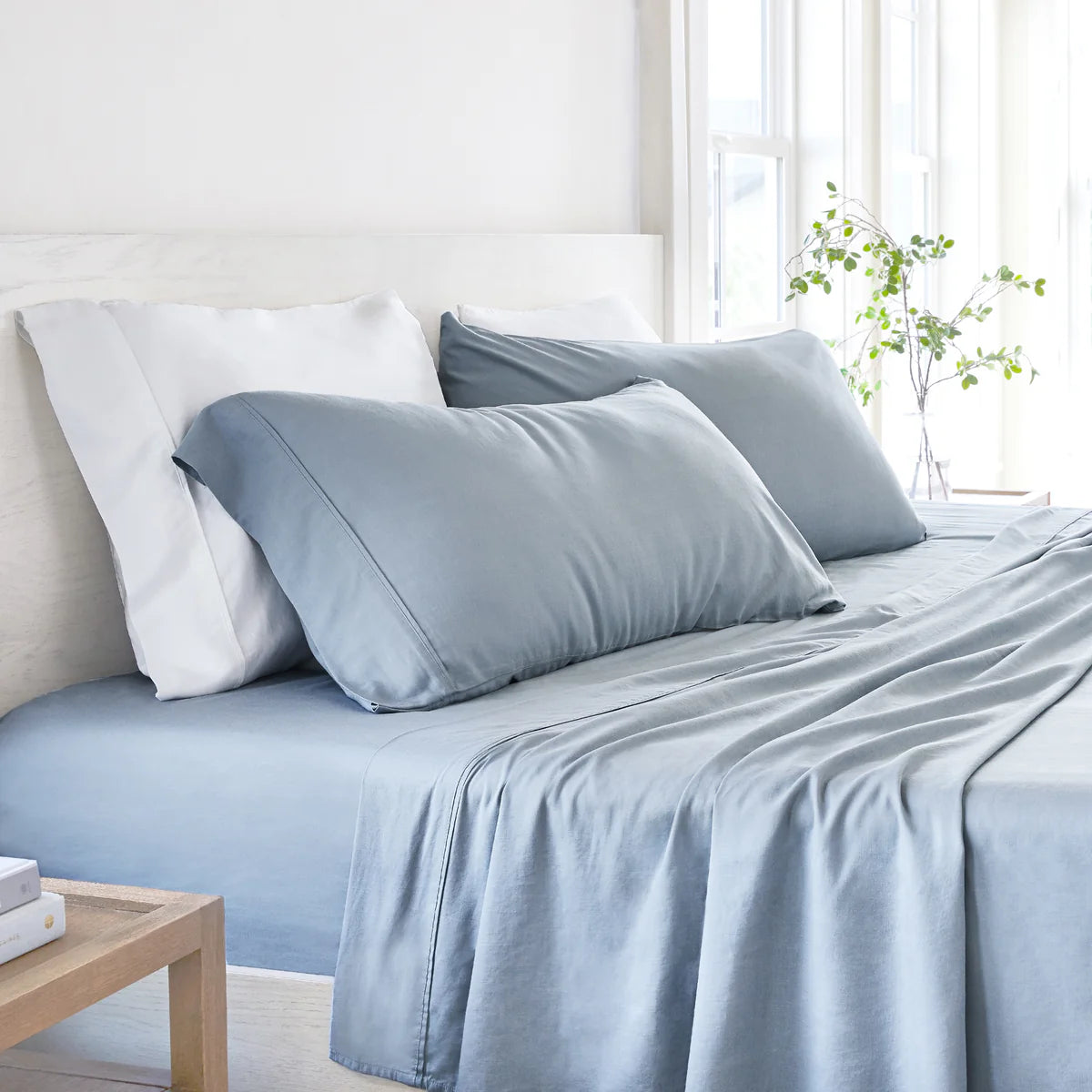 Breathable 4-Piece Linen Bamboo Blend Sheet Set