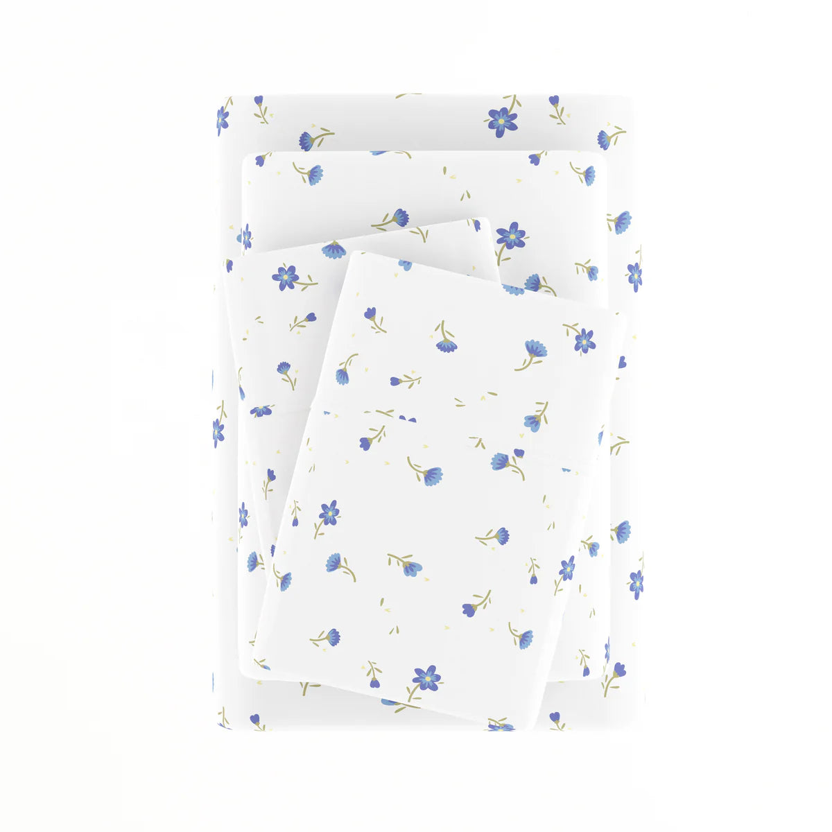 Soft Floral 4-Piece Patterned Sheet Set