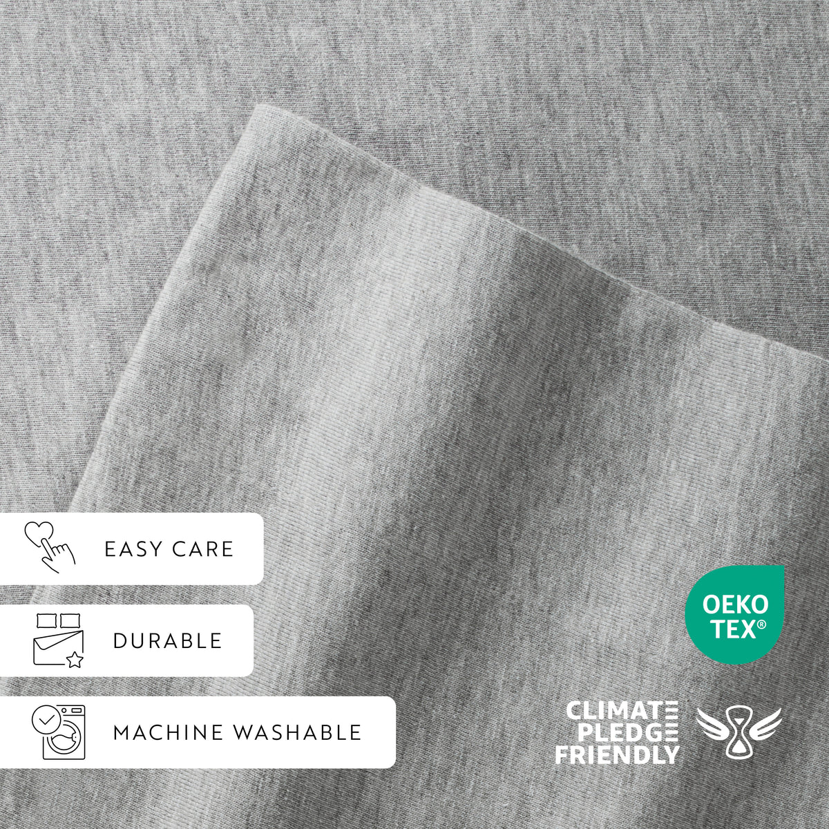 4-Piece 100% Cotton Jersey Knit Sheet Set
