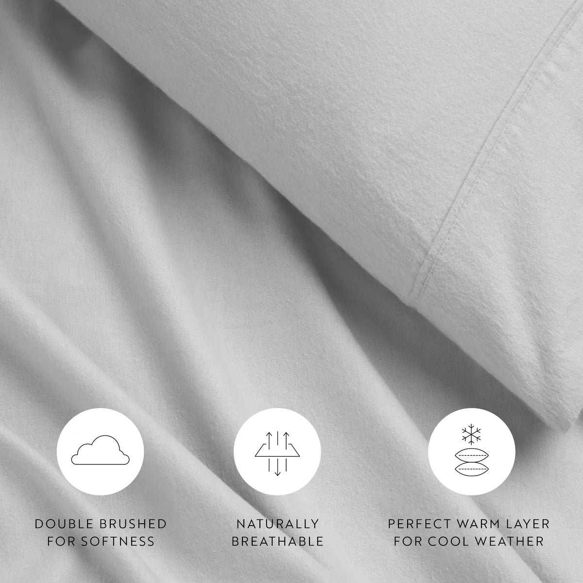 4-Piece 100% Cotton Flannel Sheet Set