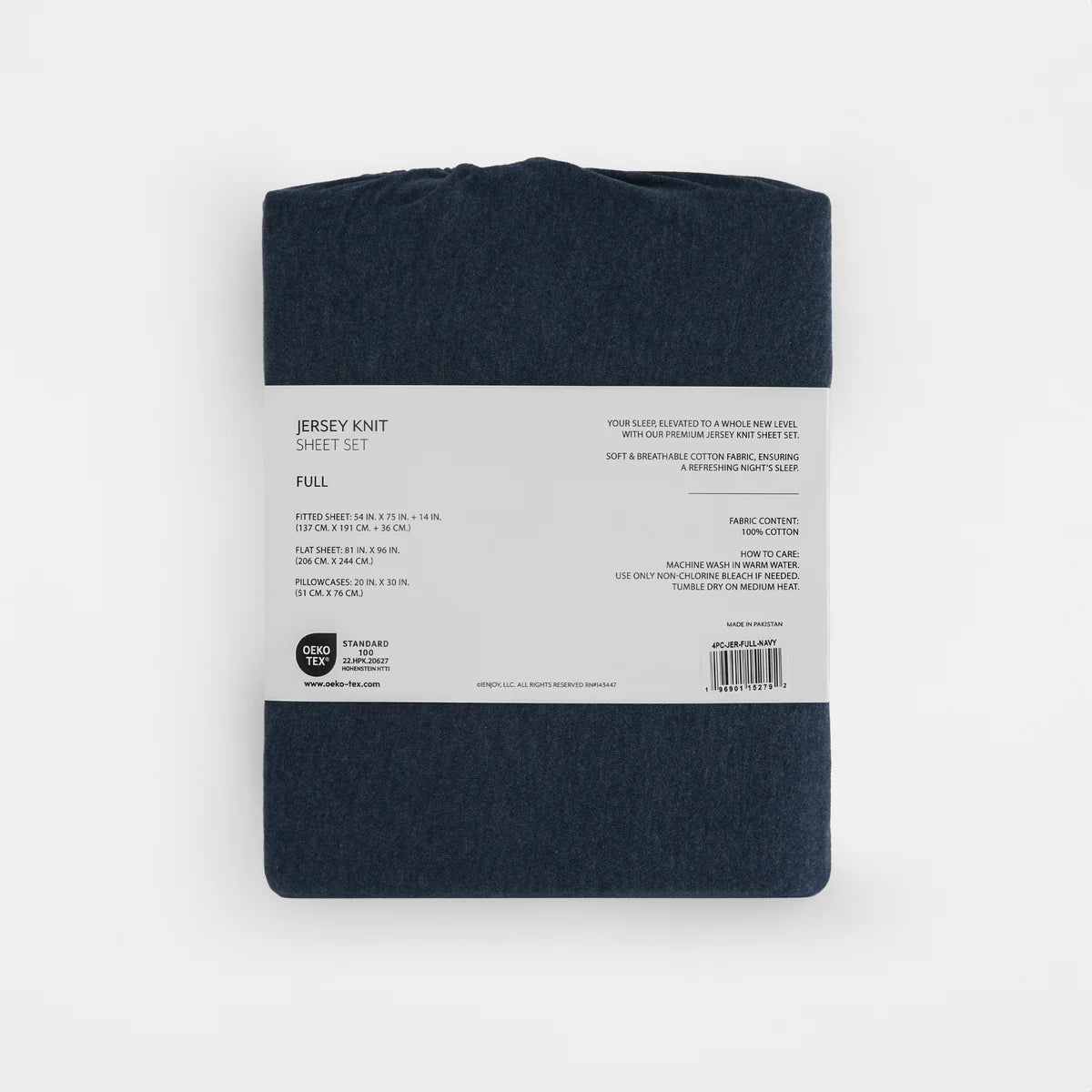 4-Piece 100% Cotton Jersey Knit Sheet Set