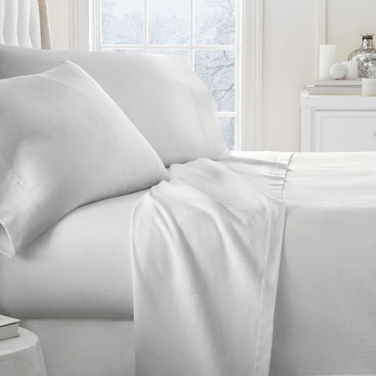 4-Piece 100% Cotton Flannel Sheet Set