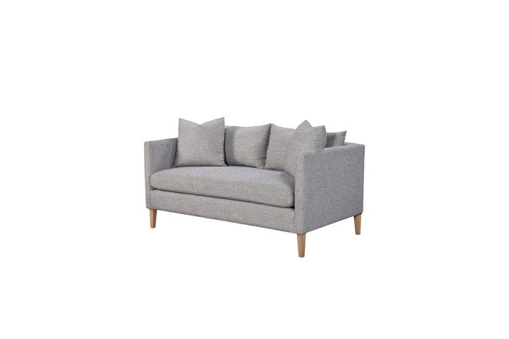 Pleasant Hill - Smoke Loveseat on Leg with 2 Pillows