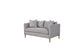 Pleasant Hill - Smoke Loveseat on Leg with 2 Pillows