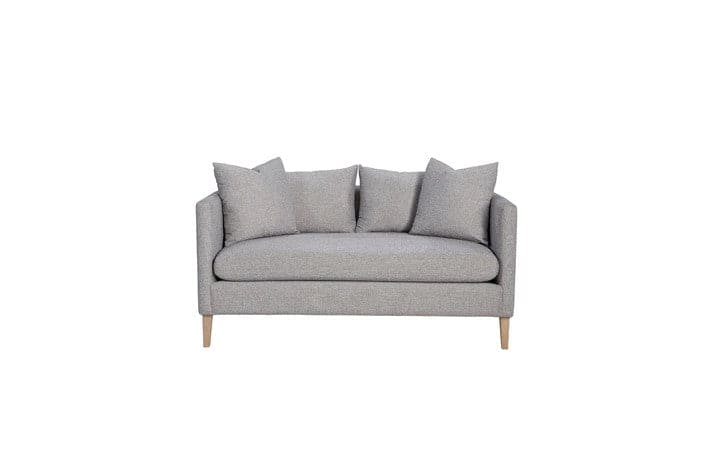 Pleasant Hill - Smoke Loveseat on Leg with 2 Pillows