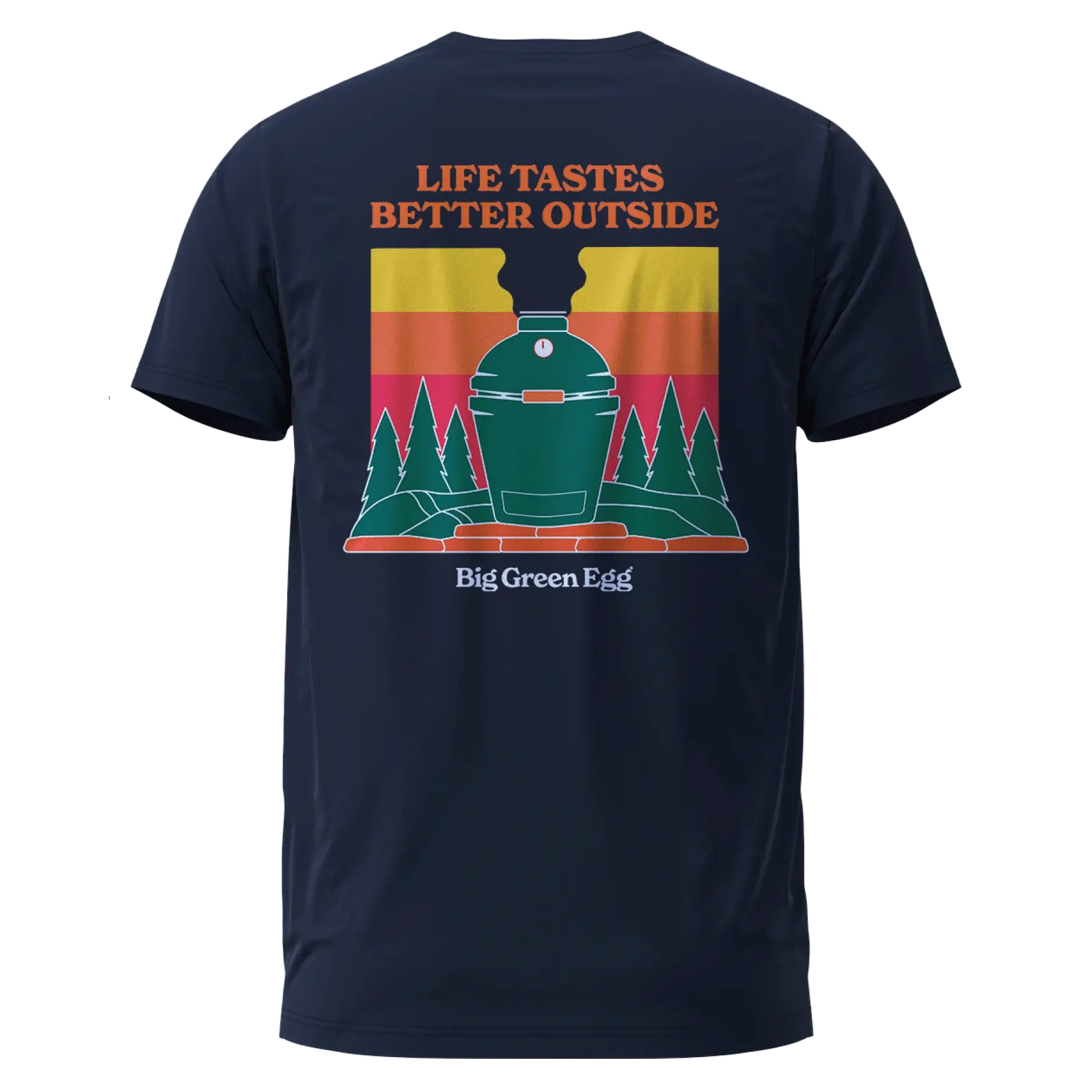 Navy Life Tastes Better Outside with Mountains T-Shirt