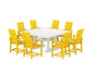 Polywood - Modern Adirondack 9-Piece Farmhouse Trestle Dining Set - FREE SHIPPING