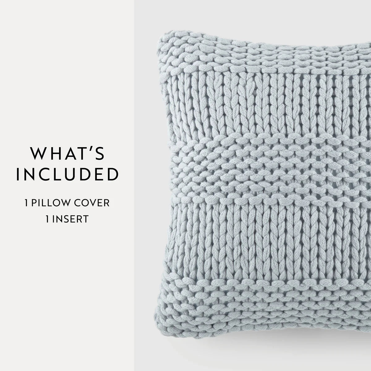 Cozy Chunky Knit Acrylic Decor Throw Pillow Cover