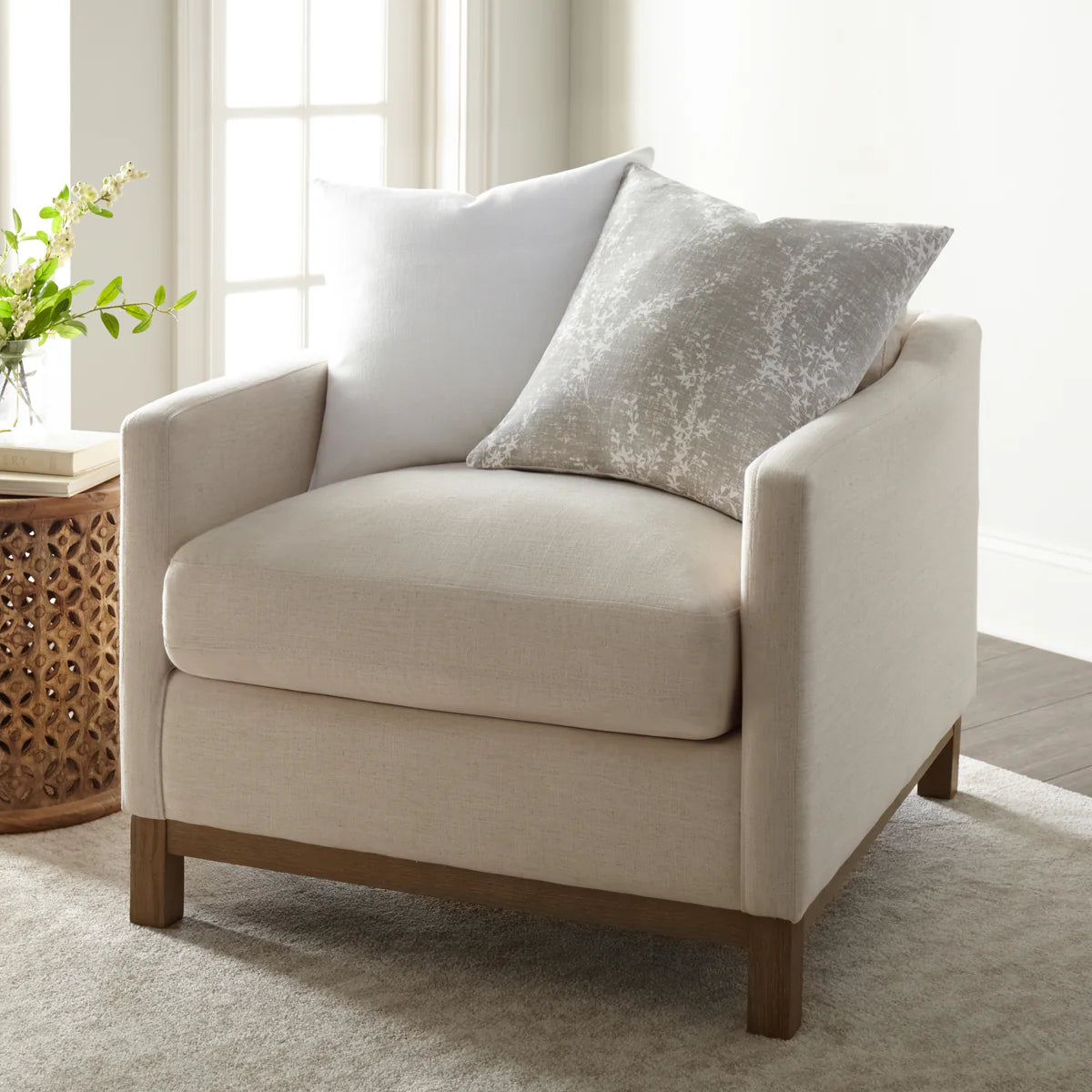 Willow Elegant Cotton Decor Throw Pillow Cover