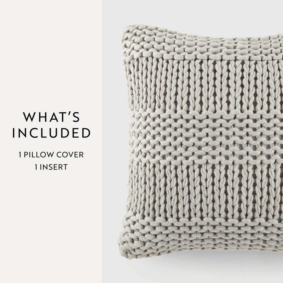 Cozy Chunky Knit Acrylic Decor Throw Pillow Cover